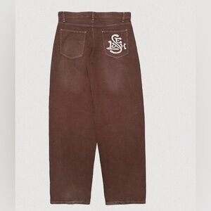 SELAH LOGO" RELAXED DENIM brown jeans size xxl